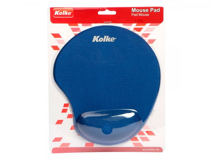Mouse Pad Ergonómico con Gel Kolke Azul, oferta LOI.